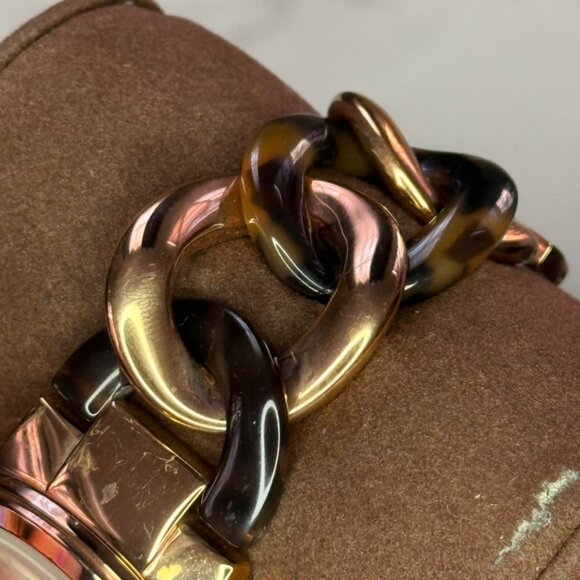 Michael Kors Rose Gold Tortoise Runway Watch w/ Box main image 5